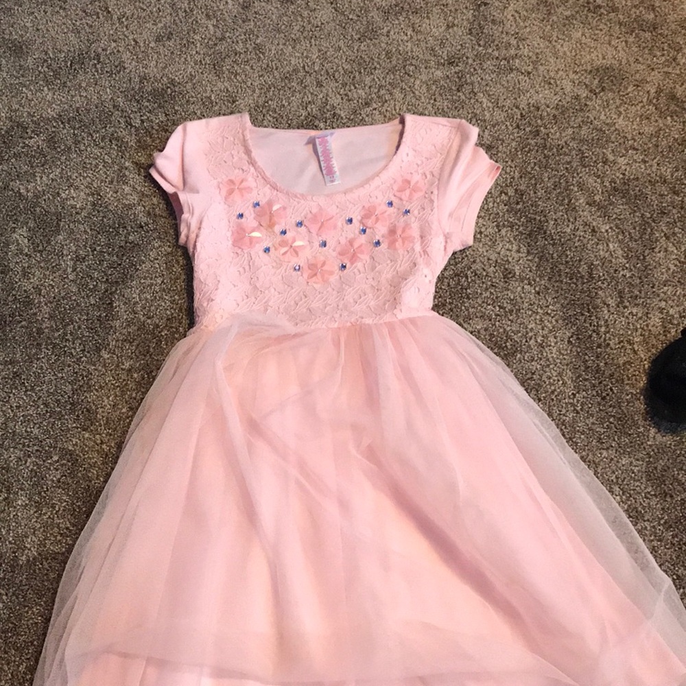 pink fluffy dress from justice